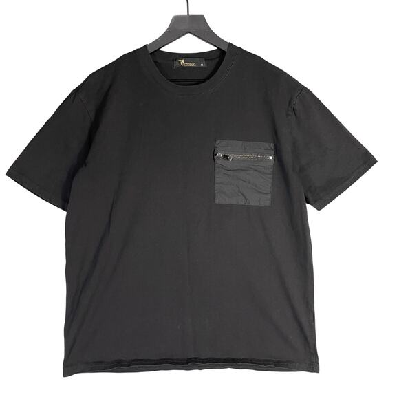 TR Tailored Recreation Premium Black Utility‎ Pocket T-Shirt Men’s M Streetwear - Picture 1 of 7